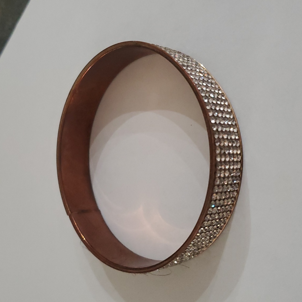 Copper and white stone fashion bracelet